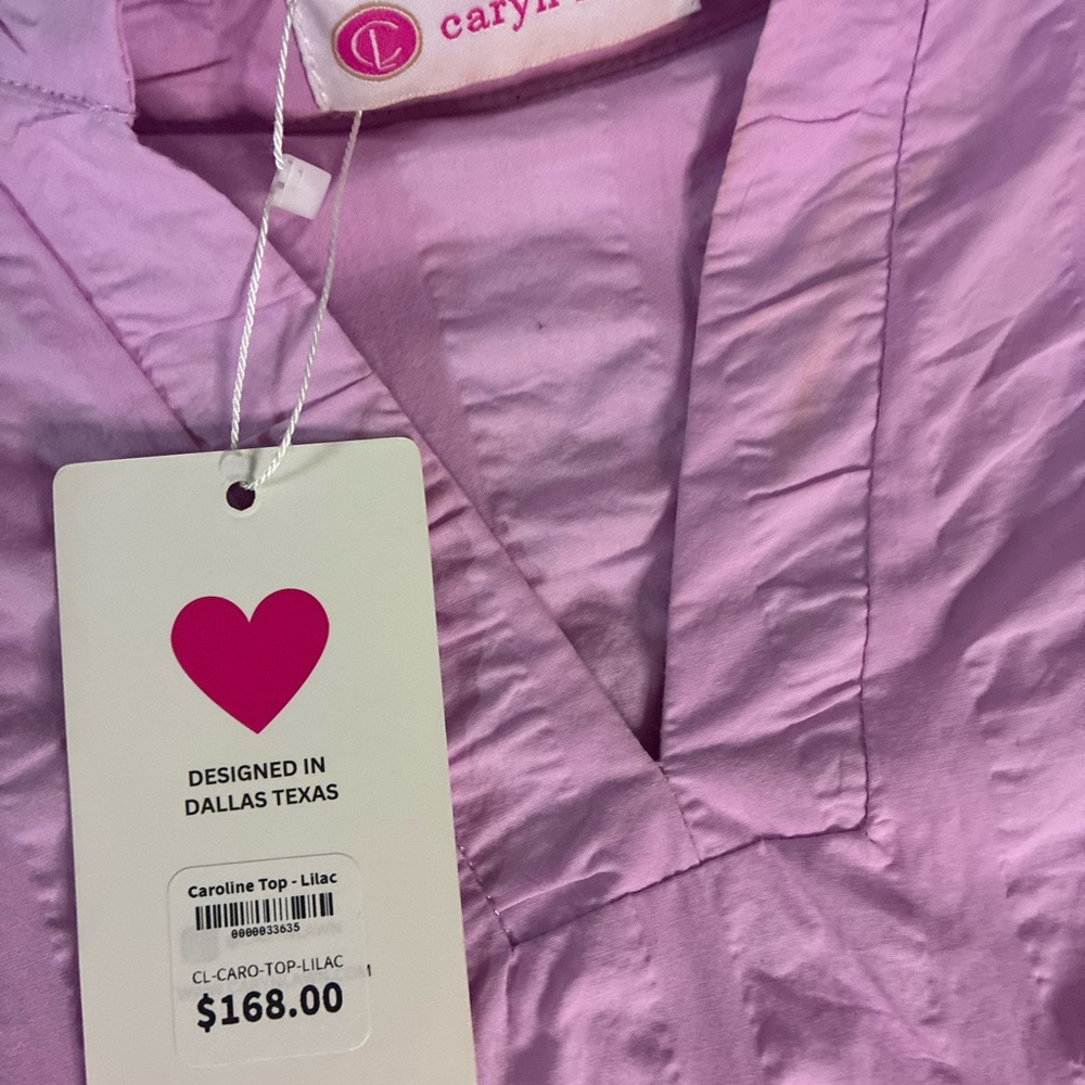 Lavender Textured Blouse NWT - Picture 3 of 4